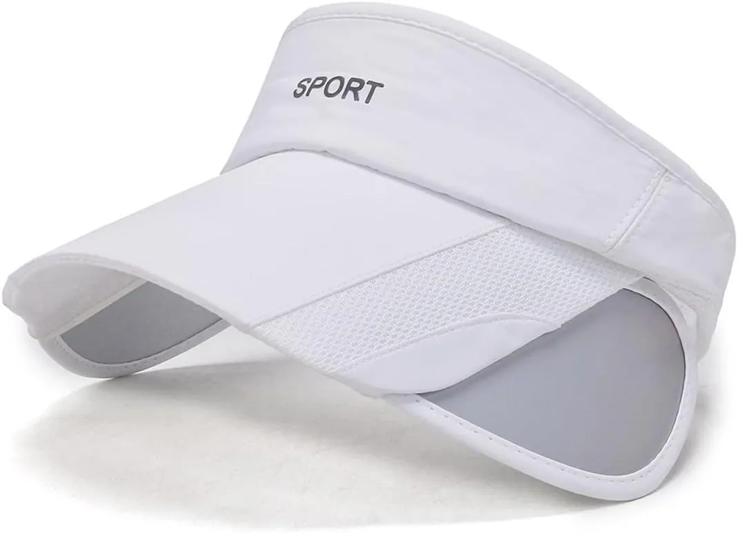 Sun Visors Hats for Women with Retractable Brim Golf Visor UV Protection Beach Cap Tennis Running Sport Hat Adjustable