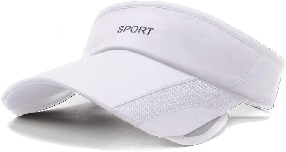 Sun Visors Hats for Women with Retractable Brim Golf Visor UV Protection Beach Cap Tennis Running Sport Hat Adjustable