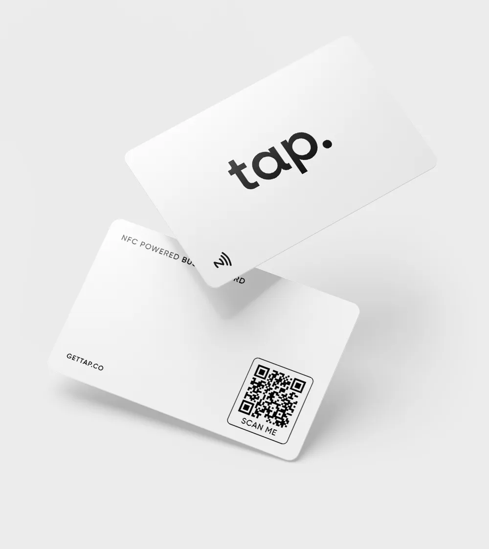 Tap NFC Business Card - Share Everything With A Tap - White