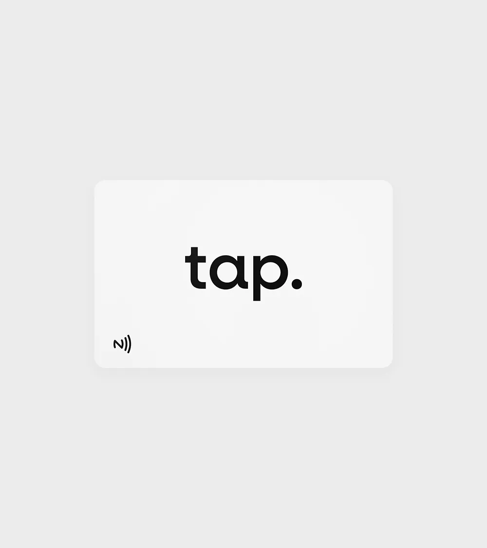Tap NFC Business Card - Share Everything With A Tap - White