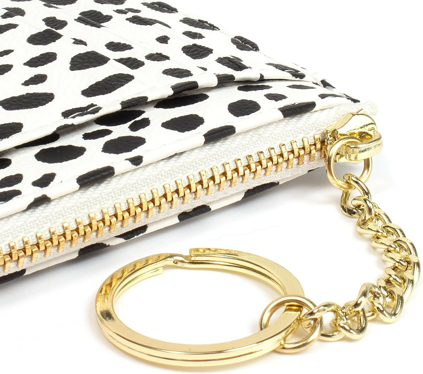 Valentoria Slim RFID Blocking Card Holder Small Pocket Wallet Keychian Zipper Coin Purse Mini Cash & Coin & Cards Case for Women Men